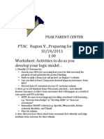 Activities To Do Logic Model