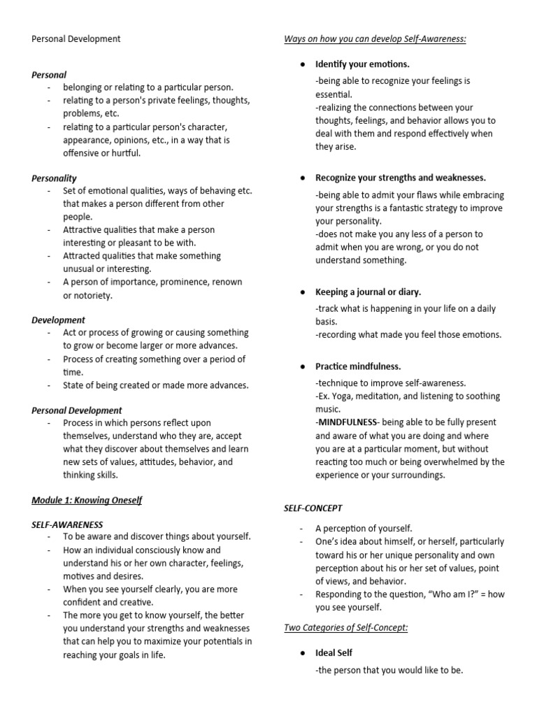Personal development module 1 2 pdf adolescence feeling