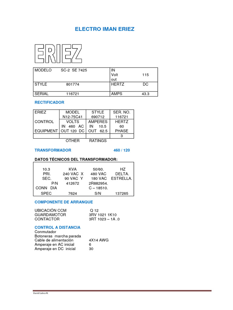 5 Electro Iman Eriez | PDF | Mecánica | Bienes manufacturados