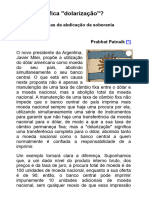 O Que Significa - Dolarização