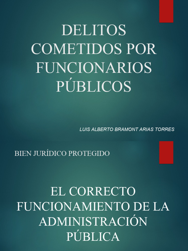 Delitos Funcionariales Introducción 7 Pdf