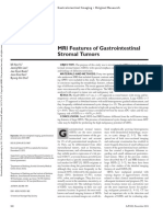 Yu Et Al 2014 Mri Features of Gastrointestinal Stromal Tumors