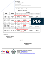 Schedule For Q2 Exam