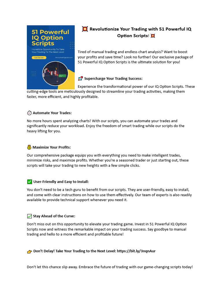 Get 51 Powerful IQ Option Scripts | PDF