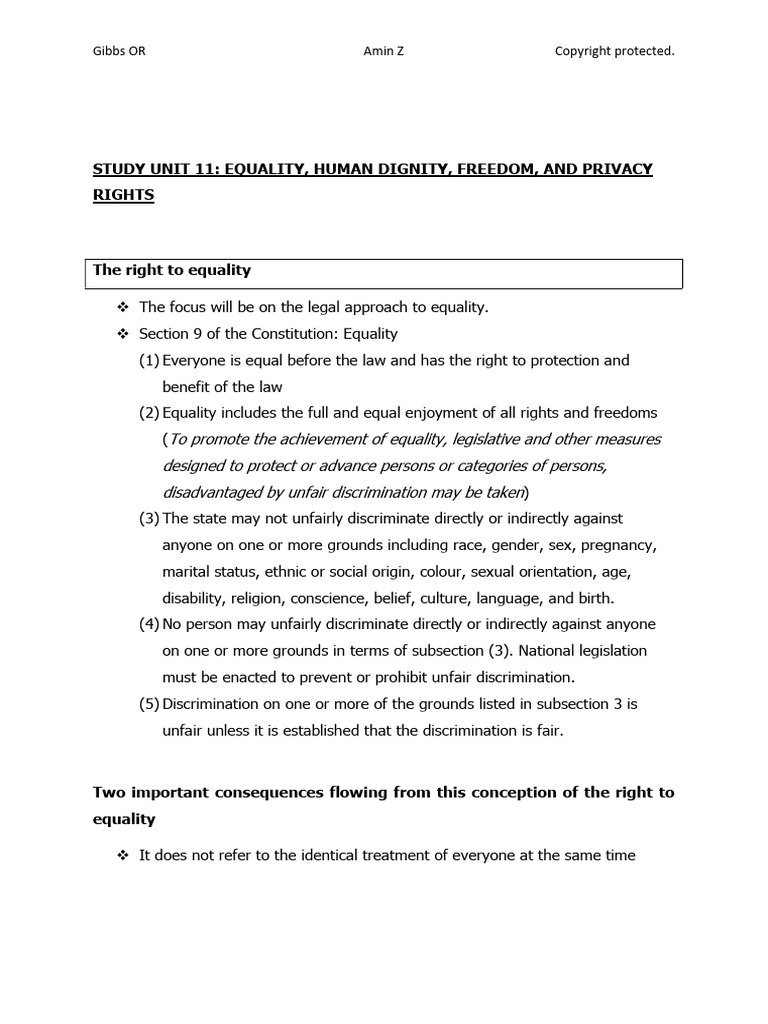 Equality and Human Rights Overview | PDF | Equal Opportunity ...