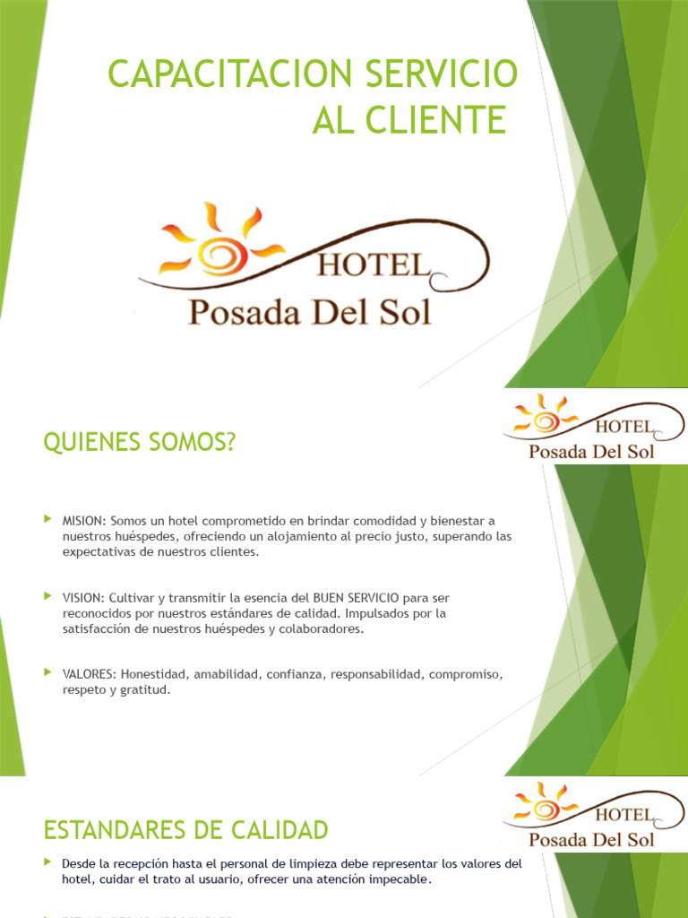 Capacitacion Servicio Al Cliente | PDF | Hotel