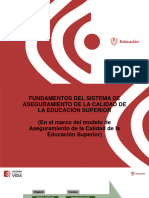 Fundamentos Sistema Aseguramiento de La Calidad de La Educación Superior