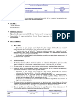 POEE-003 Muestreo e Inspección de Productos Farmacéuticos