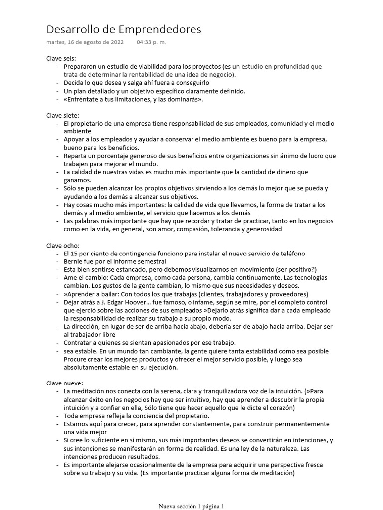 Claves para el Éxito Empresarial Sostenible | PDF | Business | Amor