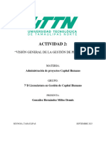 Actividad 2 Visión General de La Gestión de Proyectos