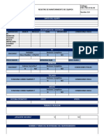 Formato de Mantenimiento