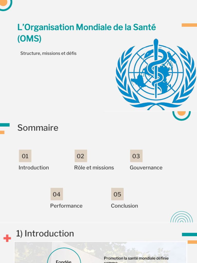 OMS : Missions, Gouvernance et Défis | PDF | Organisation mondiale de ...