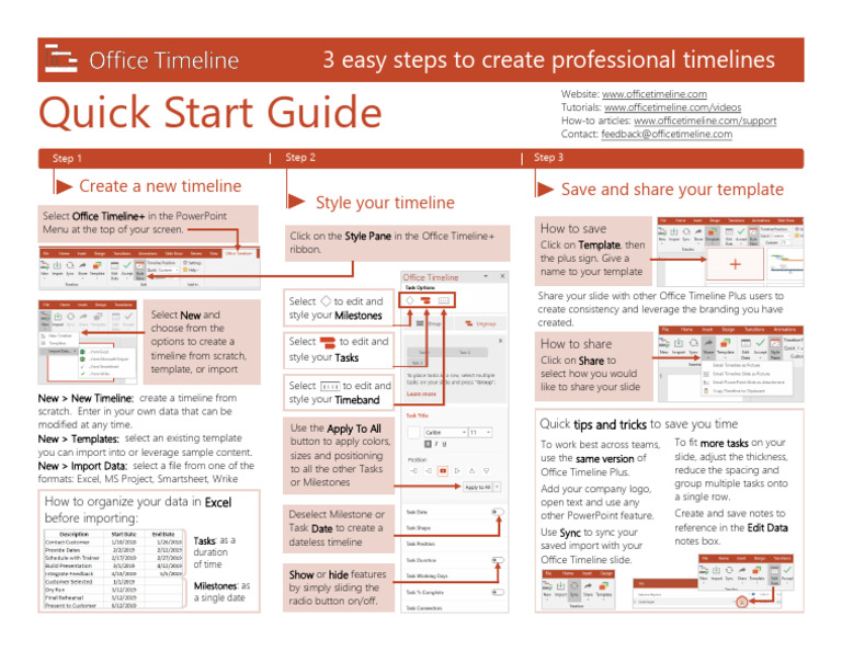 Create Timelines with Office Timeline+ | PDF | Microsoft Excel ...