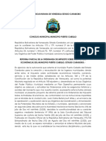 PROYECTO DE REFORMA PARCIAL DEFINITIVA DE LA ORDENANZA SOBRE ACTIVIDADES ECONOMICAS PUERTO CABELLO - MODIFICADA - Docx - Documento