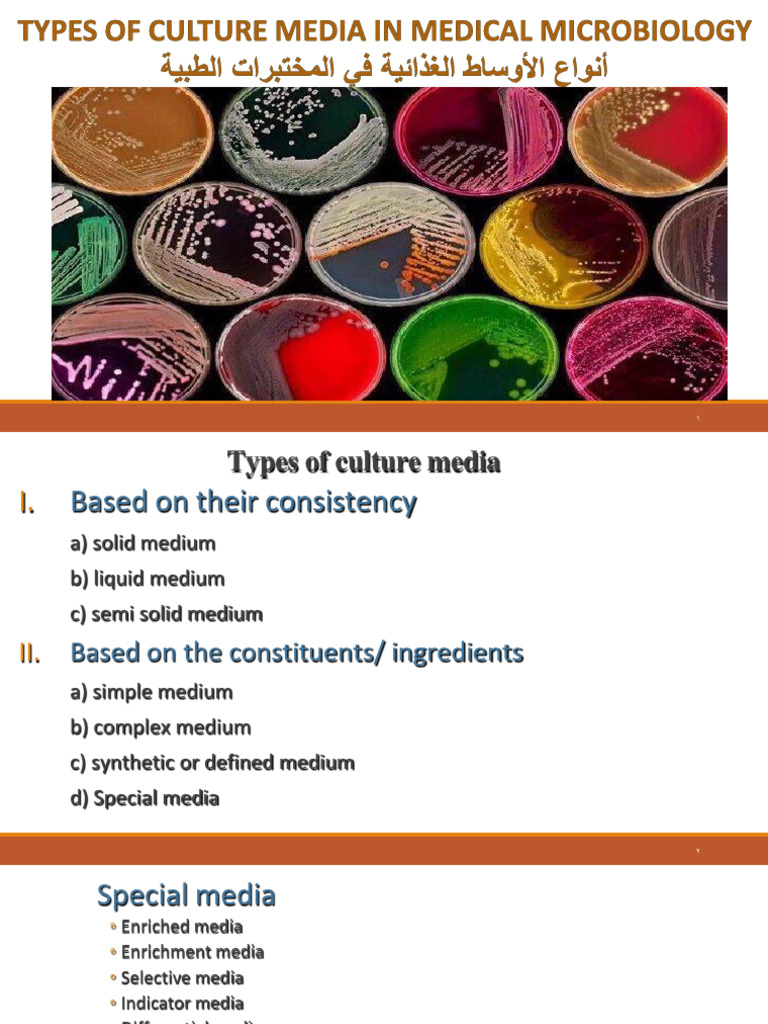 types-of-culture-media-in-medical-microbiology-pdf-pdf-growth