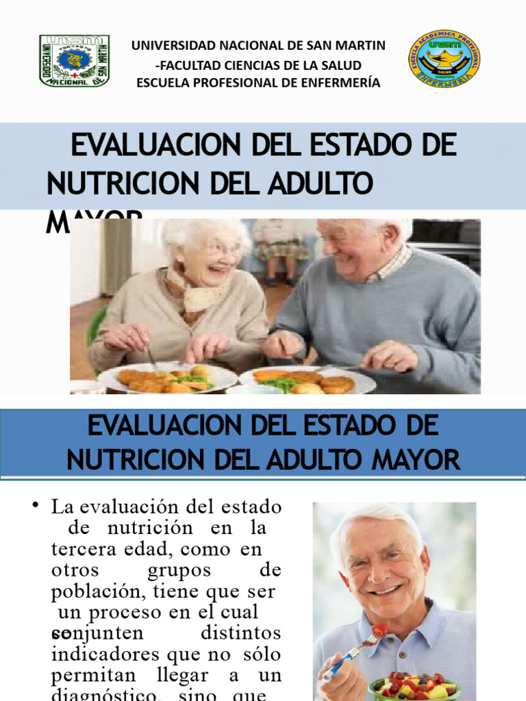 Evaluación Nutricional en Adultos Mayores | PDF | Índice de masa