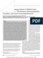 Ackermann Et Al 2022 - Assessing Performing Artists in Medical and Health Practice - The Dancers, Instrumentalists, Vocalists, and Actors Screening Protocol