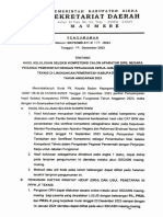 Pengumuman Hasil Seleksi Kompetensi PPPK JF Teknis 2023