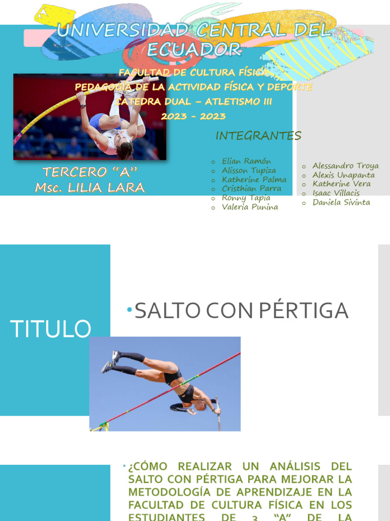 Atletismoiii Grupo 3 Salto Con Pertiga | PDF | Deporte del atletismo
