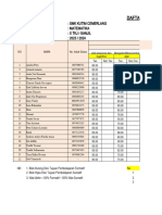 Format Nilai Kelas 10 - Matematika