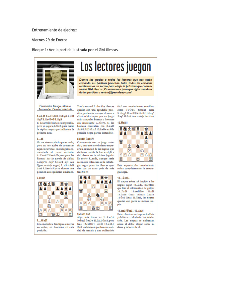 Plan de Entrenamiento en Ajedrez | PDF | Juegos de mesa tradicionales ...
