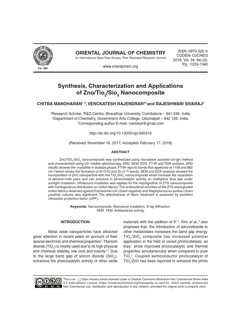 Synthesis Zno | PDF | Science & Mathematics | Technology & Engineering
