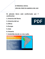Ubicacion Del Peru en America Del Sur