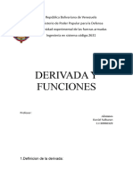 Tarea de Matematicas de Derivadas