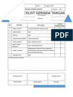 Check List Inspeksi Gerinda Tangan