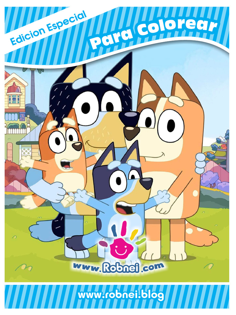 Libro para colorear de Bluey en formato PDF