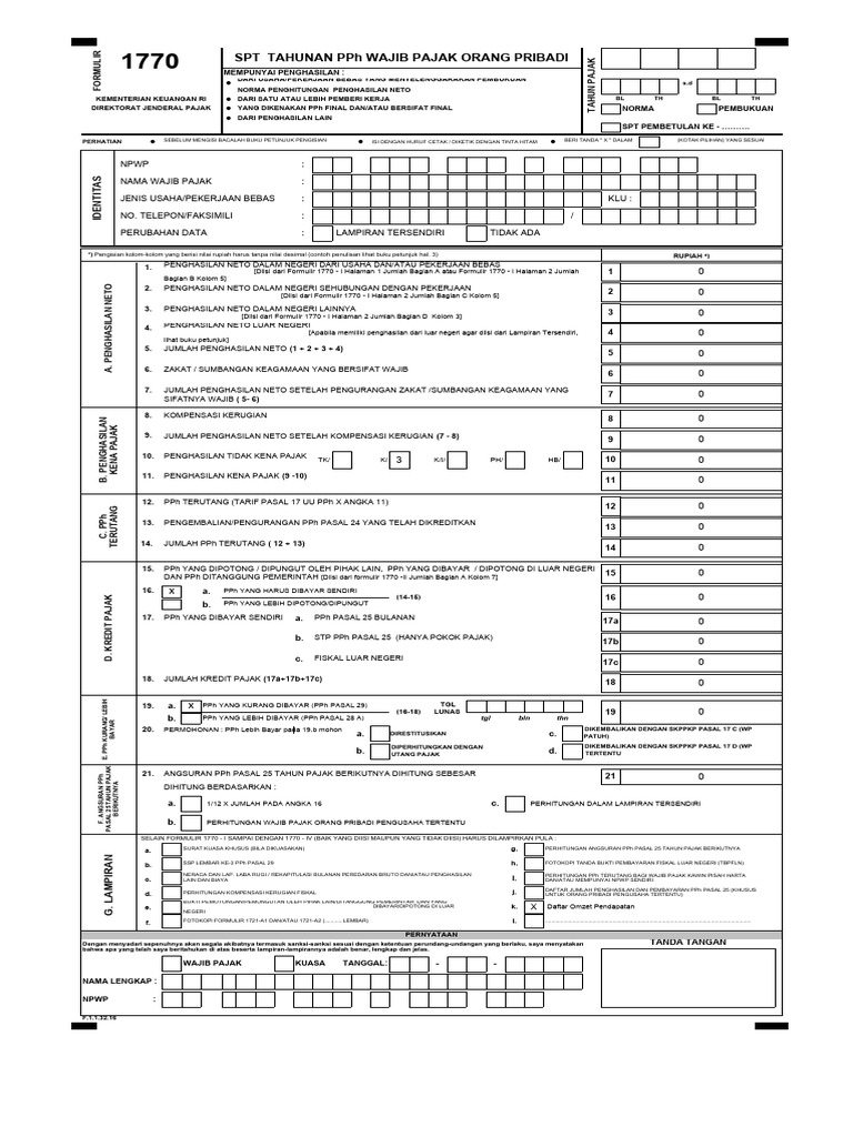 Form kosong spt 1770 pdf