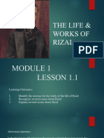 Rizal Module Lesson 1.1