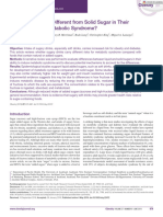 Are Liquid Sugars Different From Solid Sugar in Their Ability To Cause Metabolic Syndrome?