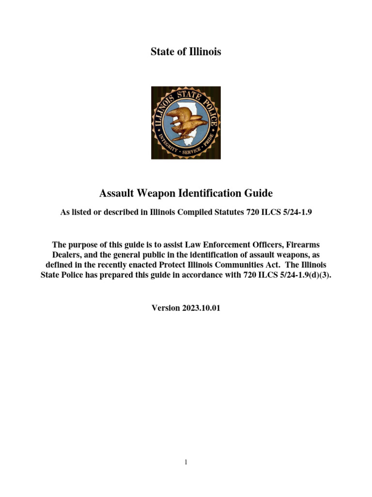 Illinois Assault Weapon ID Guide | PDF | Magazine (Firearms) | Assault ...