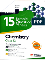 Arihant Chemistry Sample Paper 2024