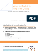 Filosofía 1 - Objetivos Del Análisis de Conducta