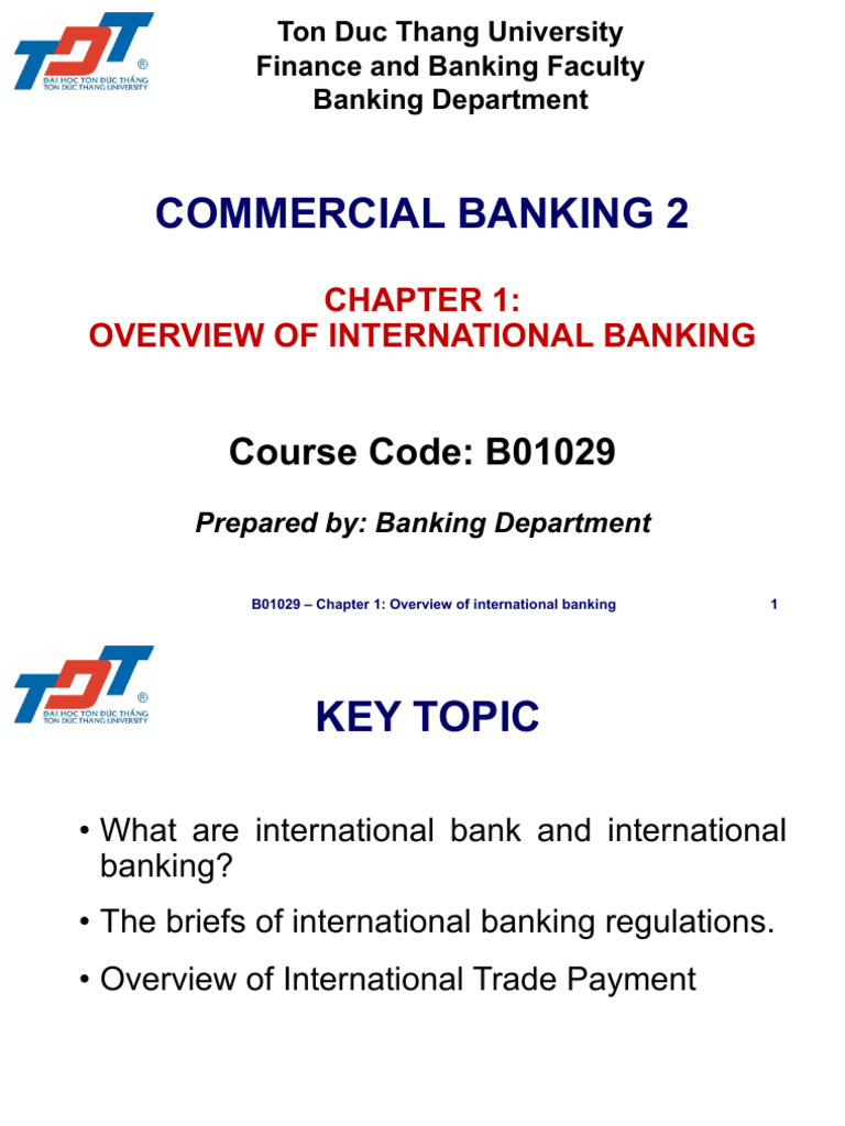 Overview of International Banking | PDF | Banks | Basel Iii