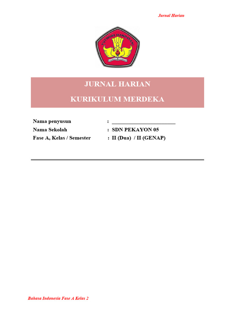 Jurnal Harian Kelas 2 Kurikulum Merdeka | PDF
