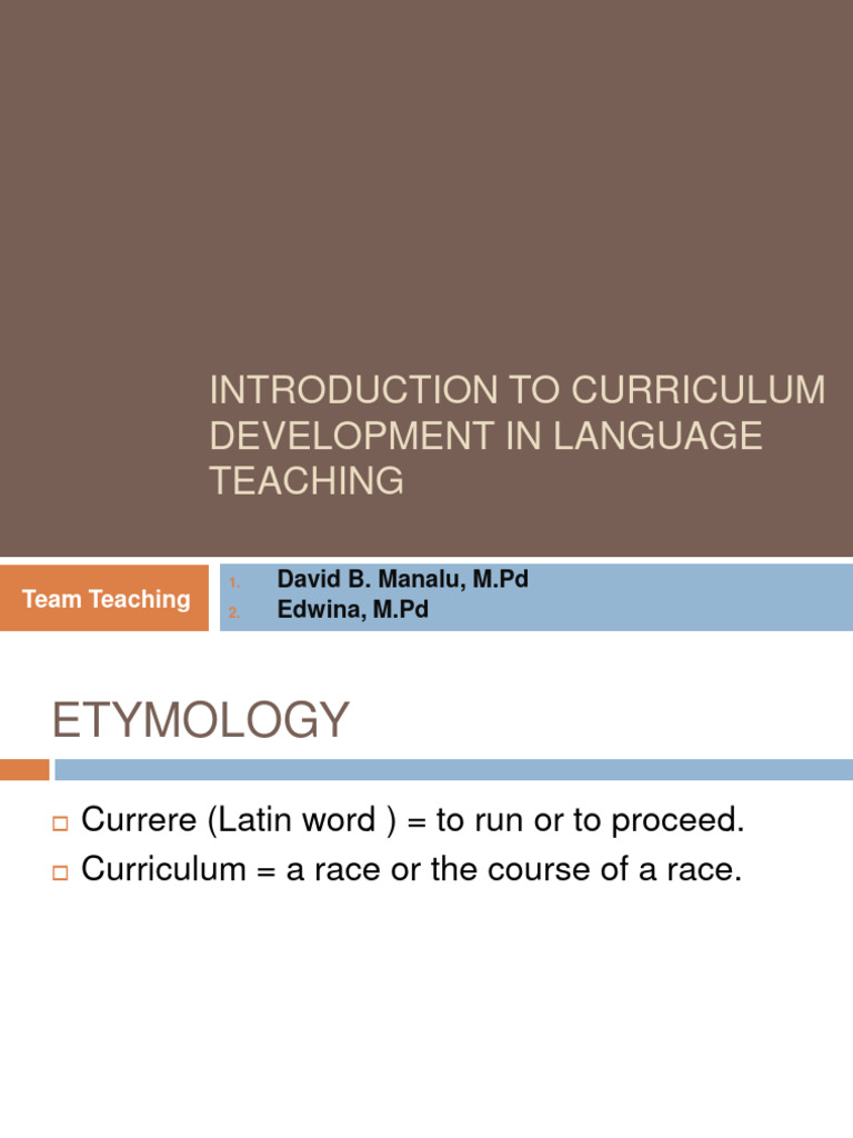 Language Curriculum Development Guide | PDF | Curriculum | Educational ...