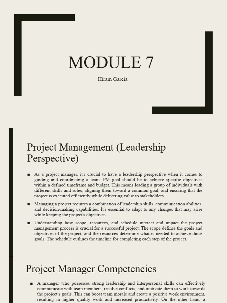 Project Management Leadership Insights Pdf Project Management