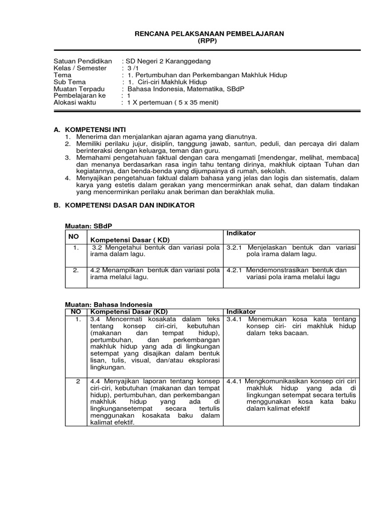 Pertumbuhan Dan Perkembangan Makhluk Hidup Kelas 3 Pdf