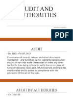 Audit and Authorities