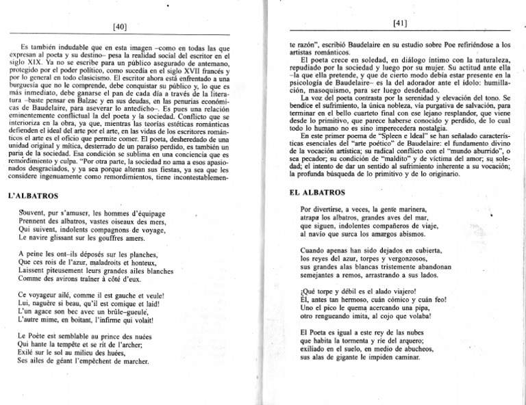 El Albatros Baudelaire | PDF