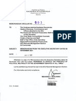 MC 003 Memorandum From The Executive Secretary Dated Nov. 08, 2021