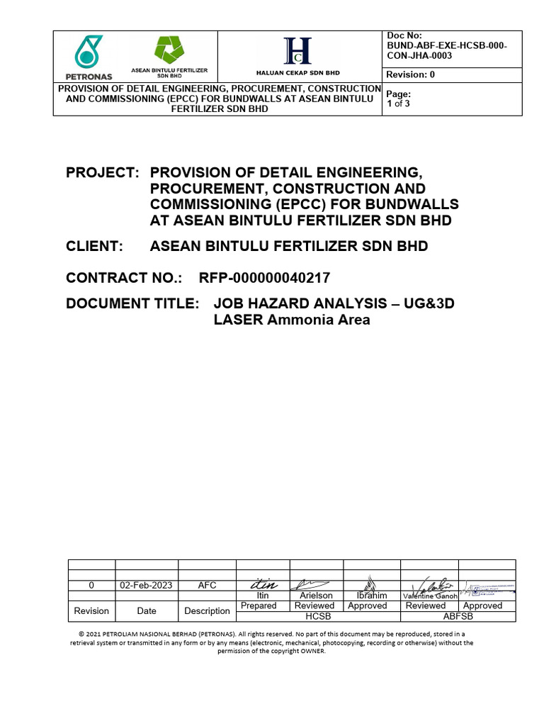 Job Hazard Analysis Pdf Hazards Occupational Safety And Health