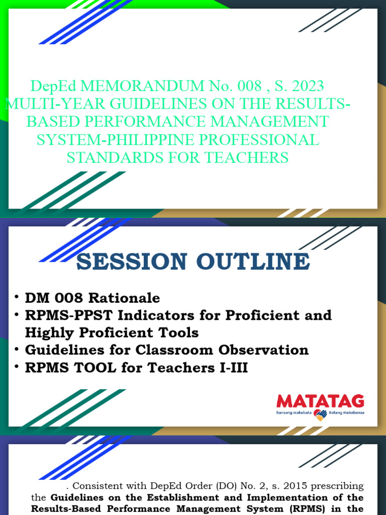 Deped Memorandum No. 008 S. 2023