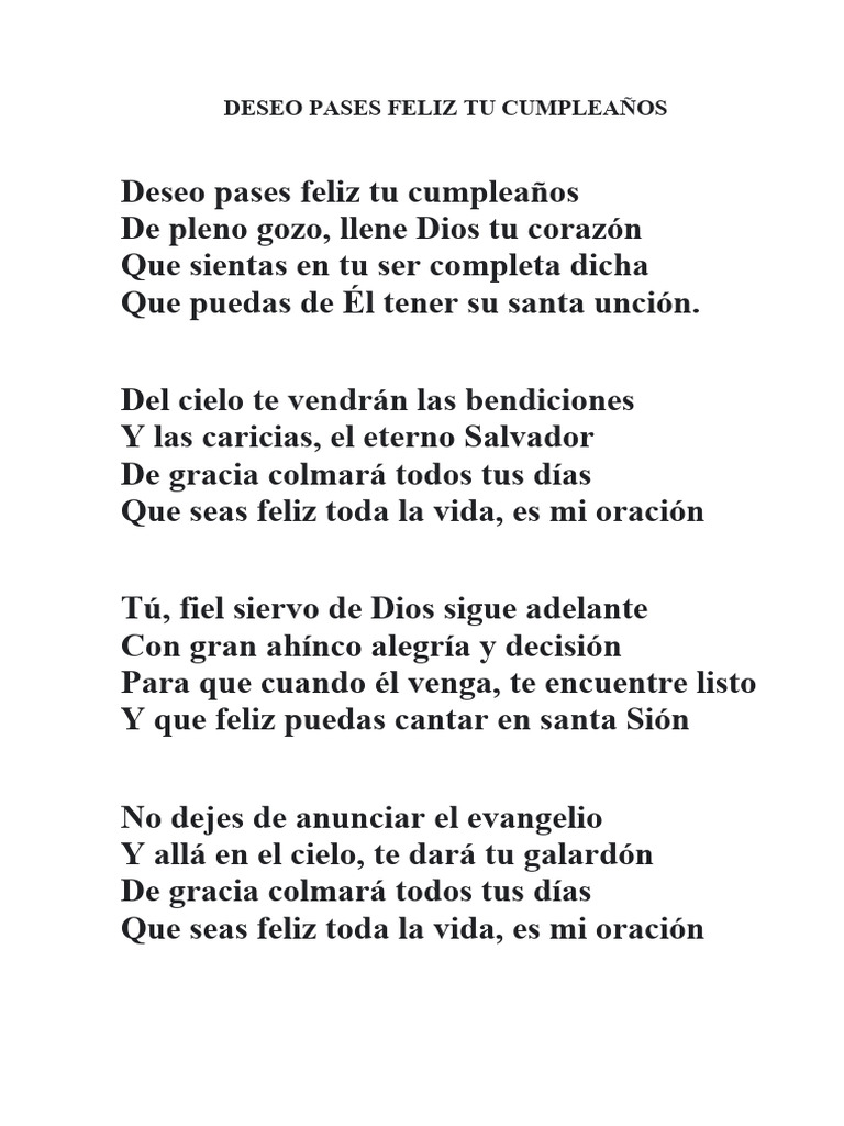 Deseo Pases Feliz Tu Cumpleaños | PDF | Cocina, comidas y vino