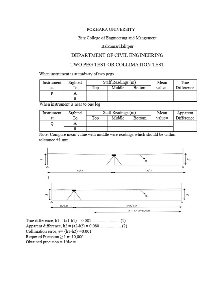 Two Peg Test and RL | PDF