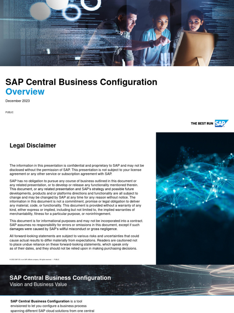 SAP Central Business Configuration Overview | PDF | Cloud Computing ...