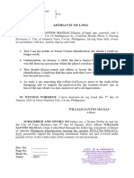 2024 AFFIDAVIT OF LOSS Senior Citizen ID-WILLIAM SANTOS MATIAS